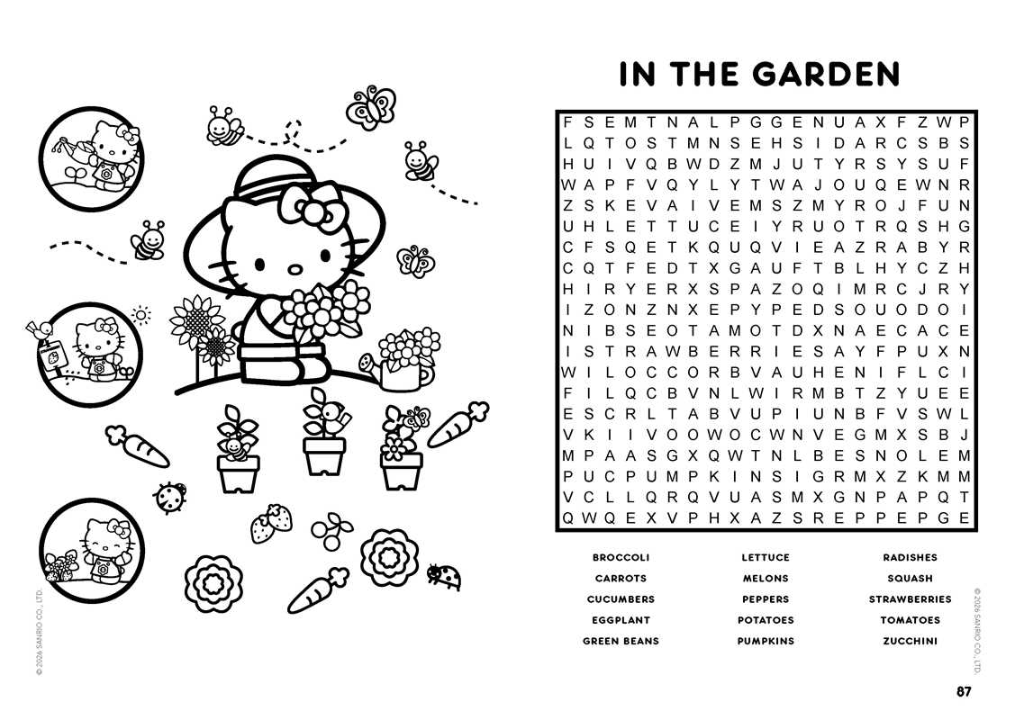 Hello Kitty and Friends Word Search and Coloring Book by Editors of Thunder Bay Press