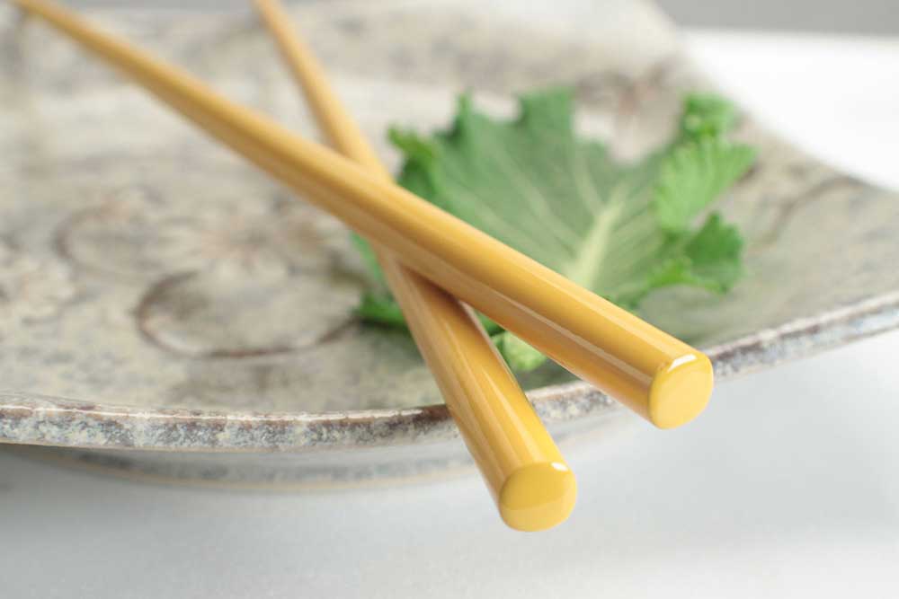 Honey Gold Glossy Painted Japanese Style Chopsticks