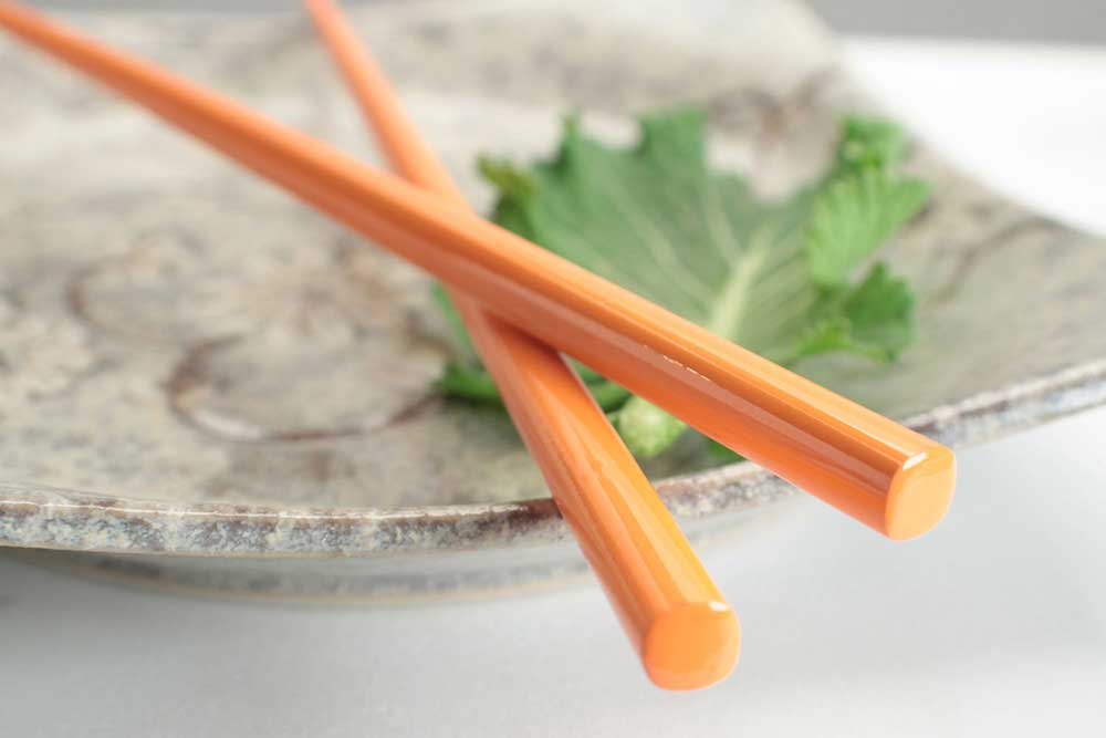 Orange Glossy Painted Japanese Style Chopsticks