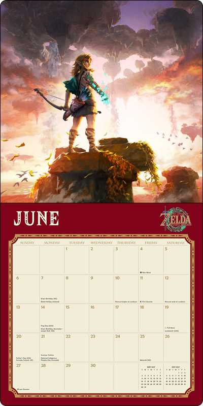 Legend of Zelda 2027 Wall Calendar by Nintendo
