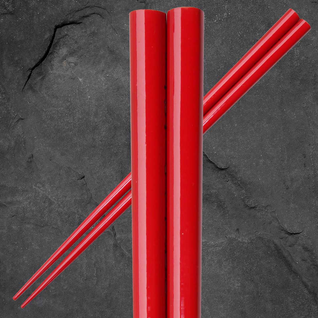 Red Glossy Painted Japanese Style Chopsticks