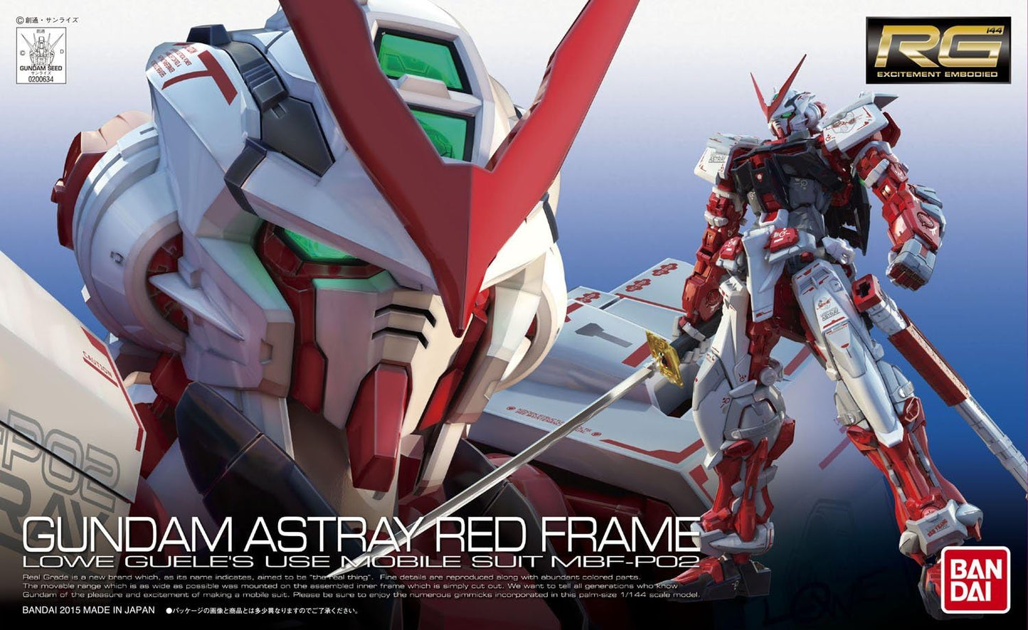 Mobile Suit Gundam Seed: Gundam Astray Red Frame Real Grade 1:144 Scale Model Kit
