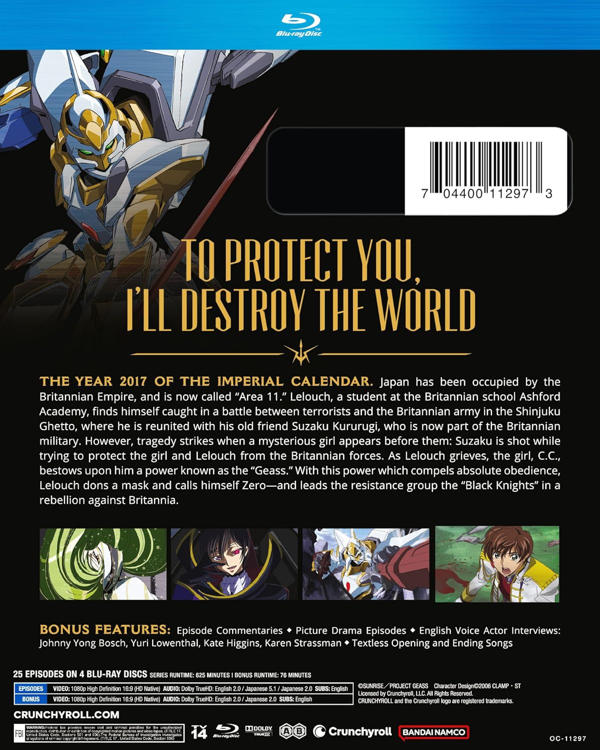Code Geass: Lelouch Of The Rebellion - Season 1 (Blu-ray)