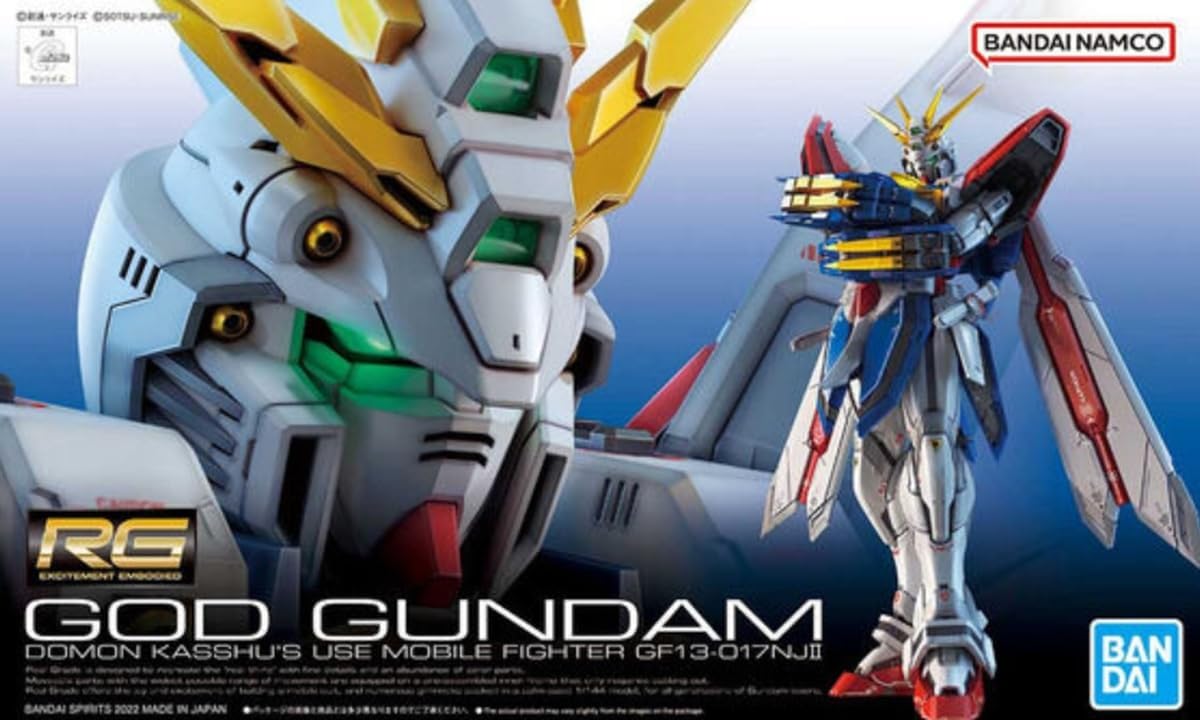 Mobile Suit G Gundam: God Gundam Burning Gundam Real Grade 1:144 Scale Model Kit