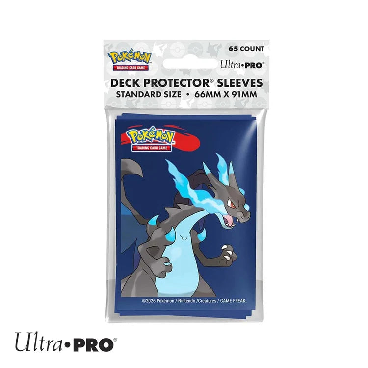 Mega Charizard X Deck Protector Sleeves (65 count) - Standard Size - Ultra Pro