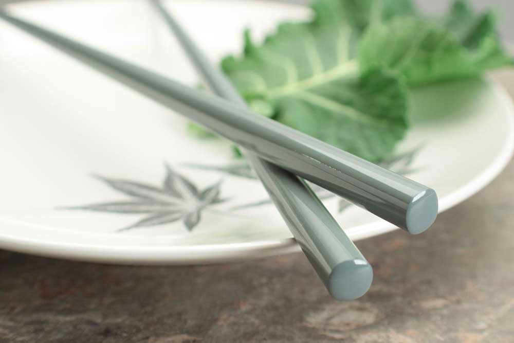 Gray Glossy Painted Japanese Style Chopsticks