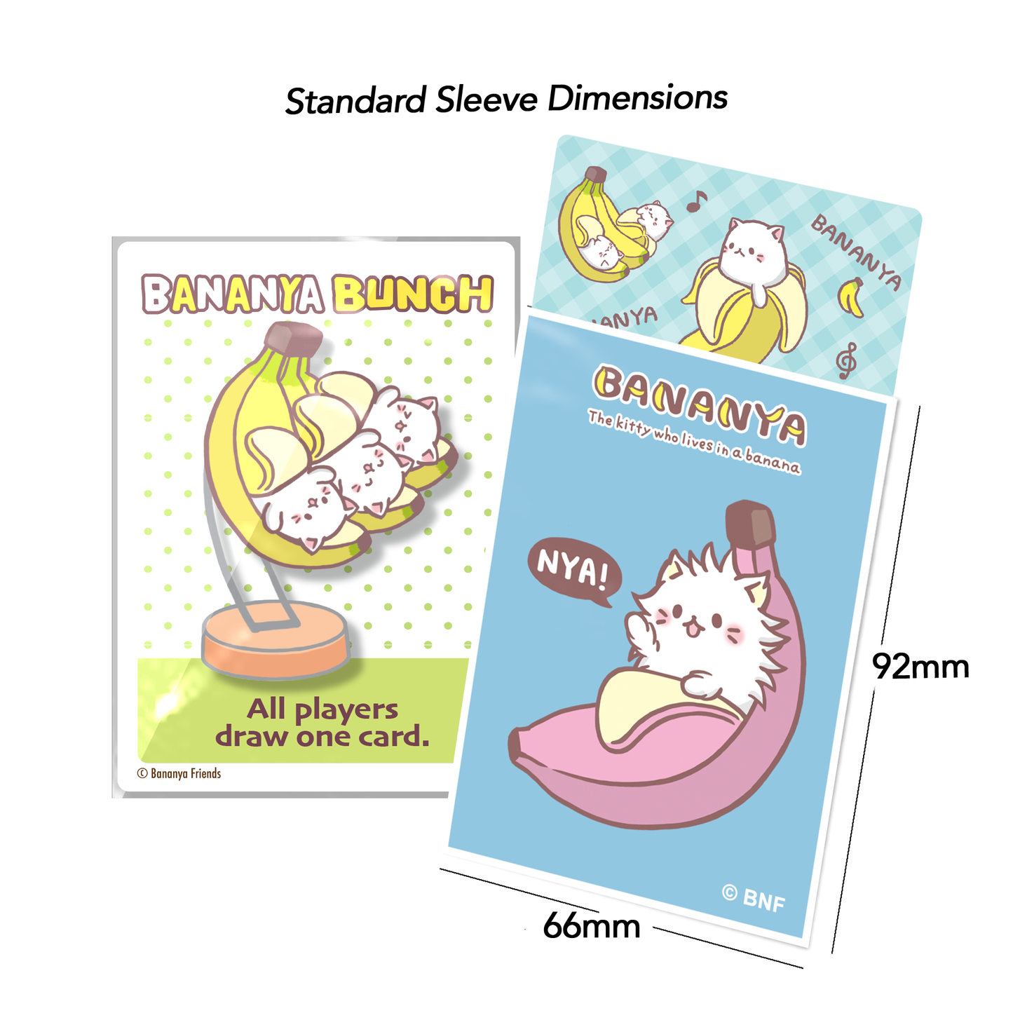 Bananya Standard Sleeves - Blue