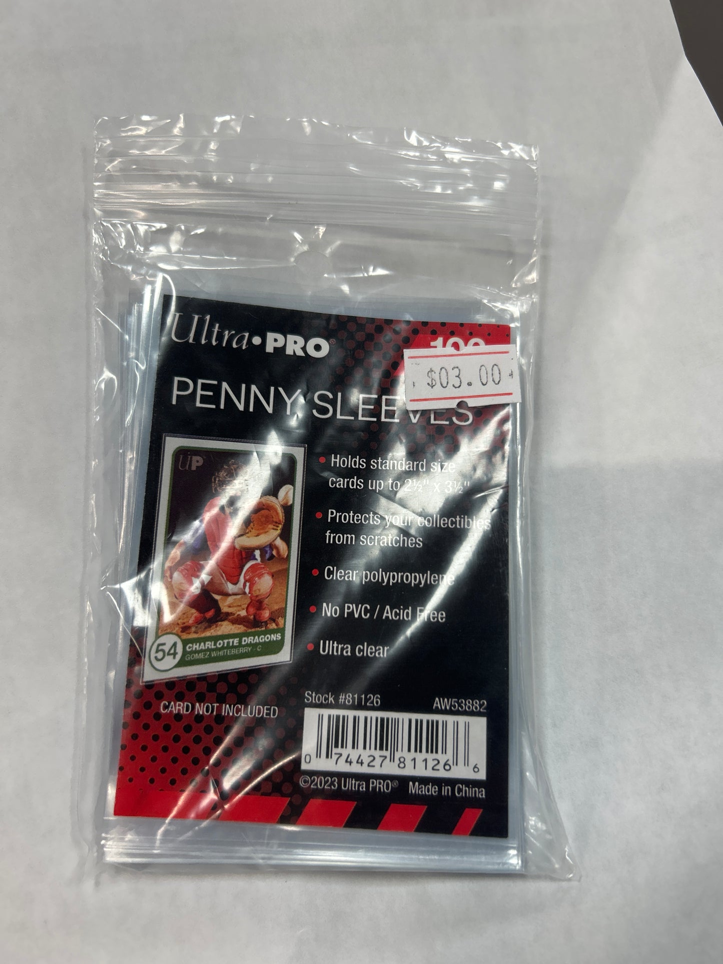 Ultra Pro Penny Sleeves, Standard size, 100-pack