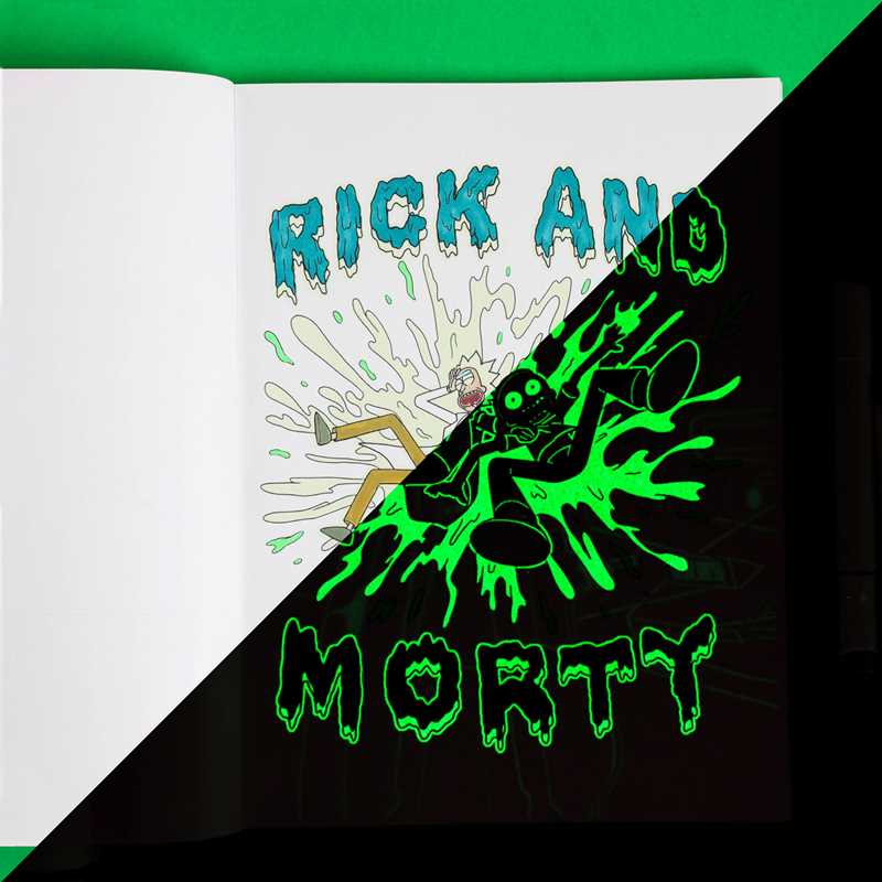 Rick and Morty Glow-in-the-Dark Coloring Book by Editors of Thunder Bay Press