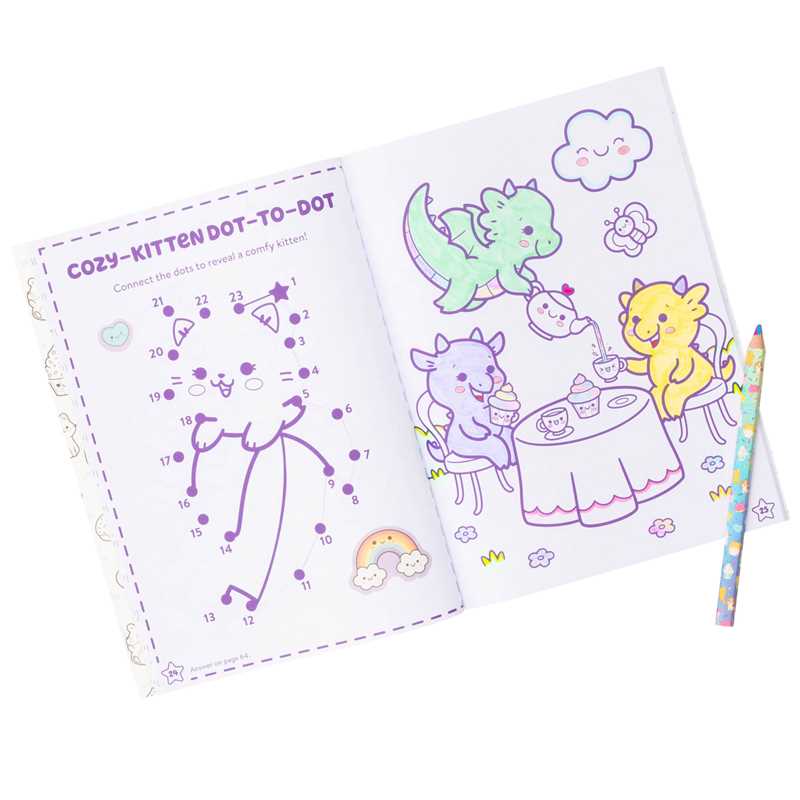 Kawaii Cuties: Coloring Book with Rainbow Pencil by Delaney Foerster