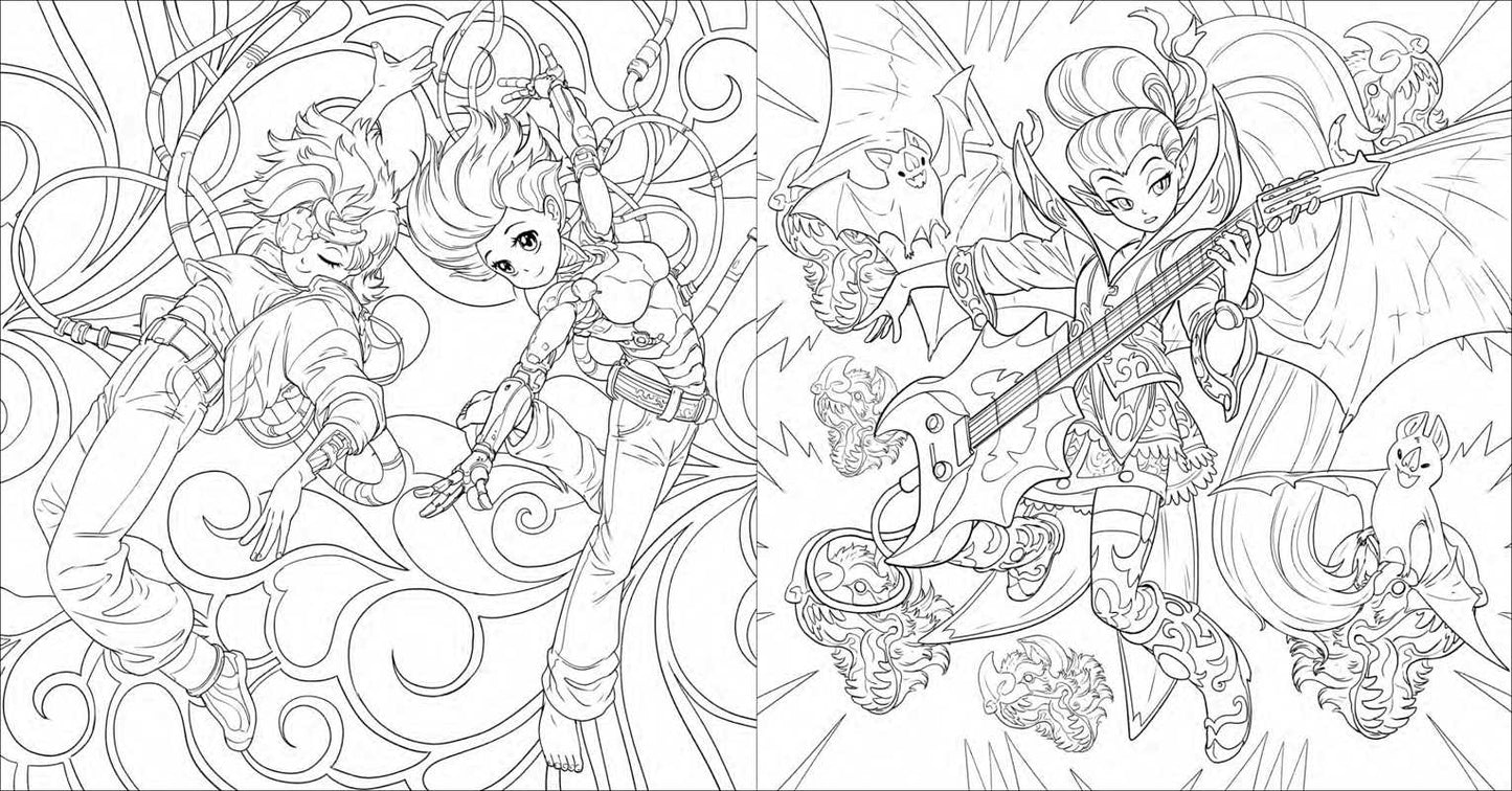 Manga Glow in the Dark Coloring