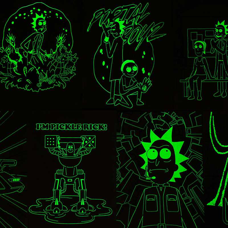 Rick and Morty Glow-in-the-Dark Coloring Book by Editors of Thunder Bay Press