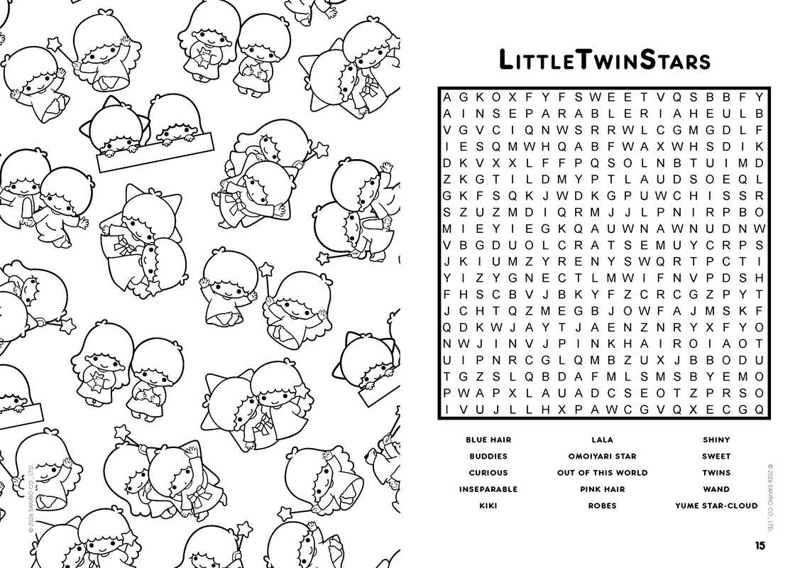 Hello Kitty and Friends Word Search and Coloring Book by Editors of Thunder Bay Press