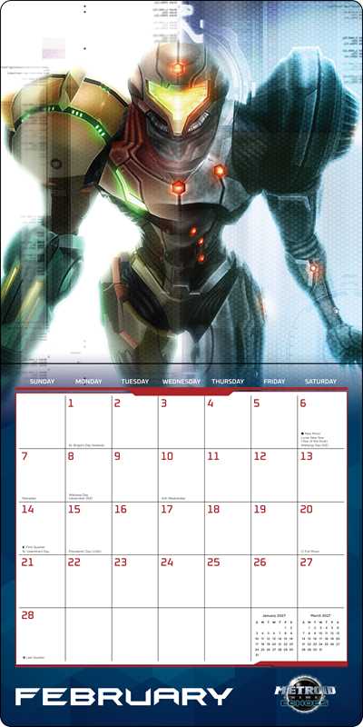 Metroid 2027 Wall Calendar by Nintendo