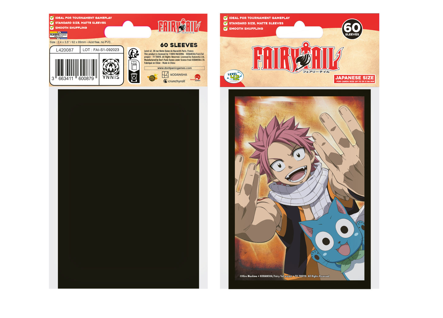 Fairy Tail Yu-gi-oh Sized Sleeves - Natsu & Happy