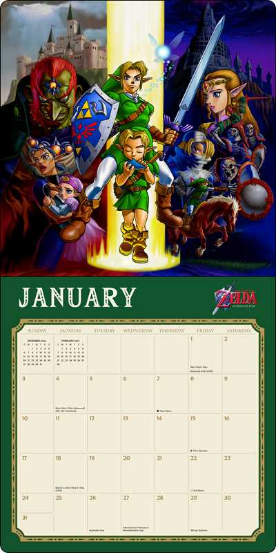Legend of Zelda 2027 Wall Calendar by Nintendo