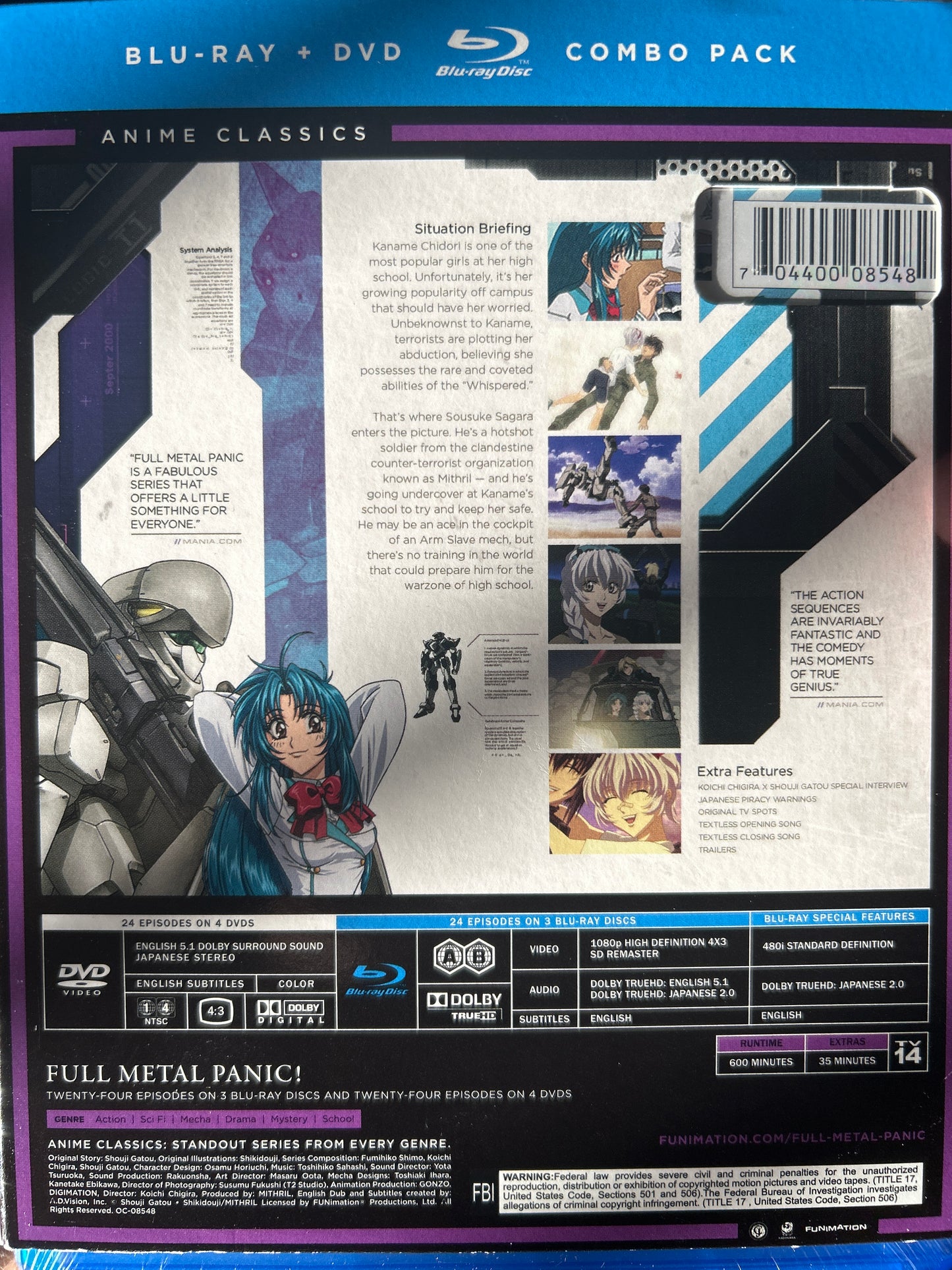 Full Metal Panic - Complete Series (DVD + Blu-ray)