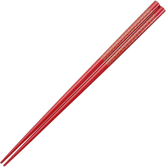 Fan Pattern of Gold on Red Japanese Style Chopsticks