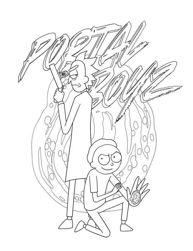 Rick and Morty Glow-in-the-Dark Coloring Book by Editors of Thunder Bay Press