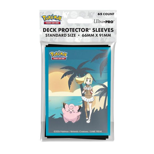 Lillie and Clefairy deck protector sleeves