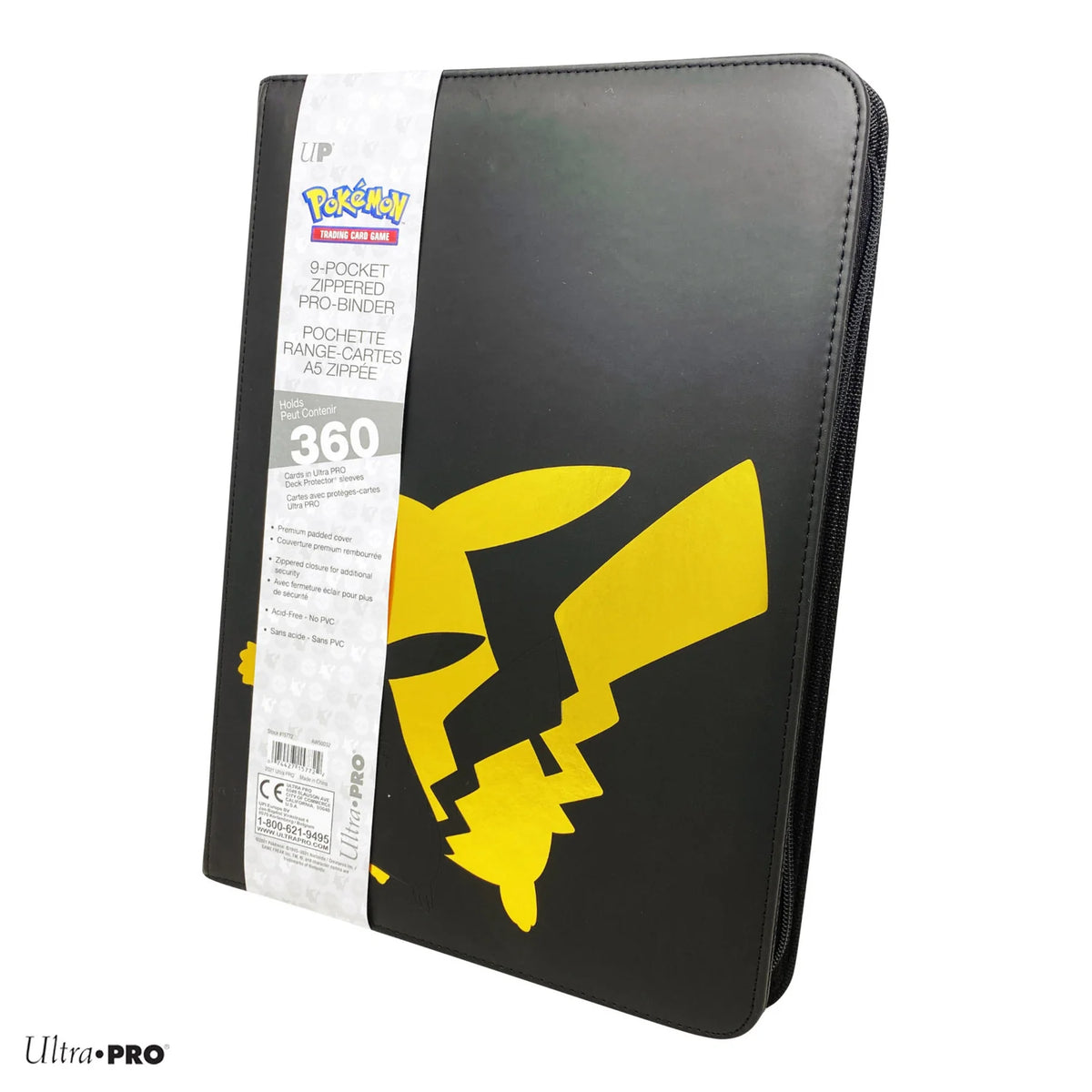 Pikachu 9-Pocket Zippered Pro-Binder (360 Cards) - Ultra Pro