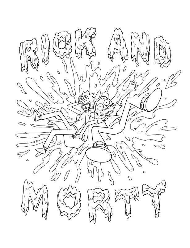 Rick and Morty Glow-in-the-Dark Coloring Book by Editors of Thunder Bay Press