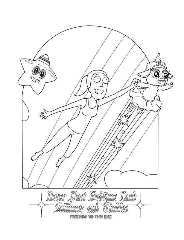 Rick and Morty Glow-in-the-Dark Coloring Book by Editors of Thunder Bay Press