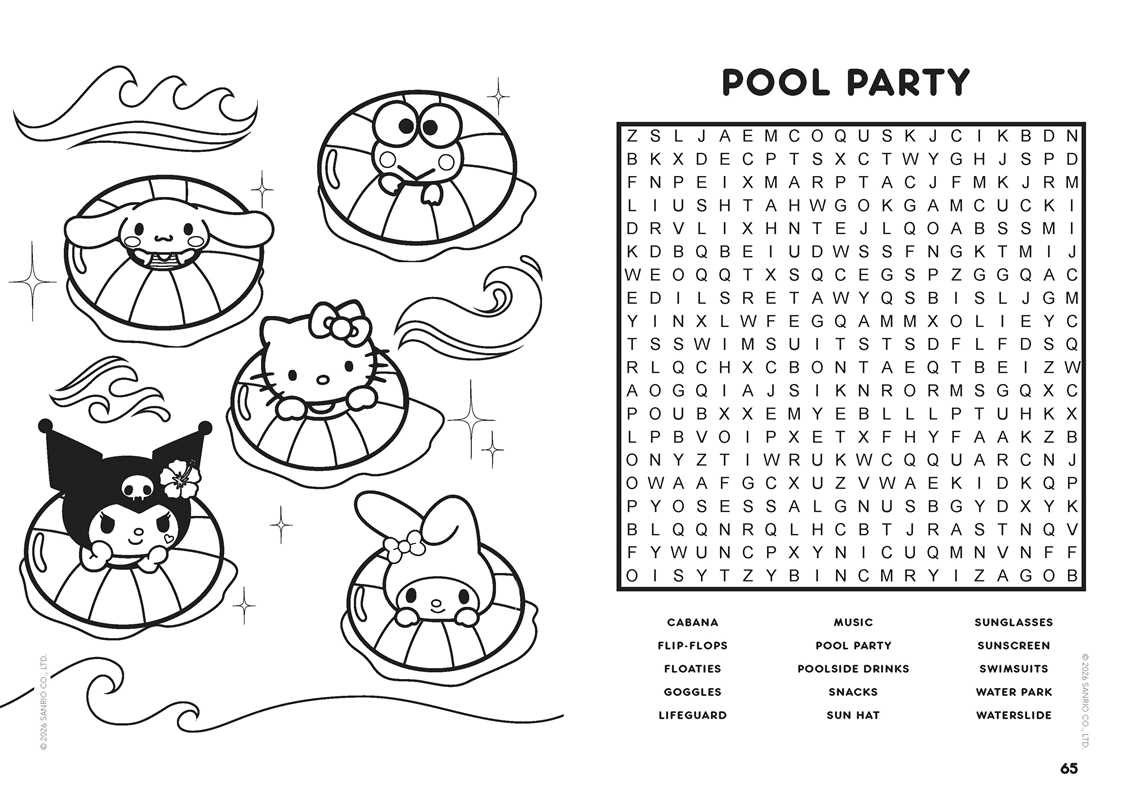 Hello Kitty and Friends Word Search and Coloring Book by Editors of Thunder Bay Press