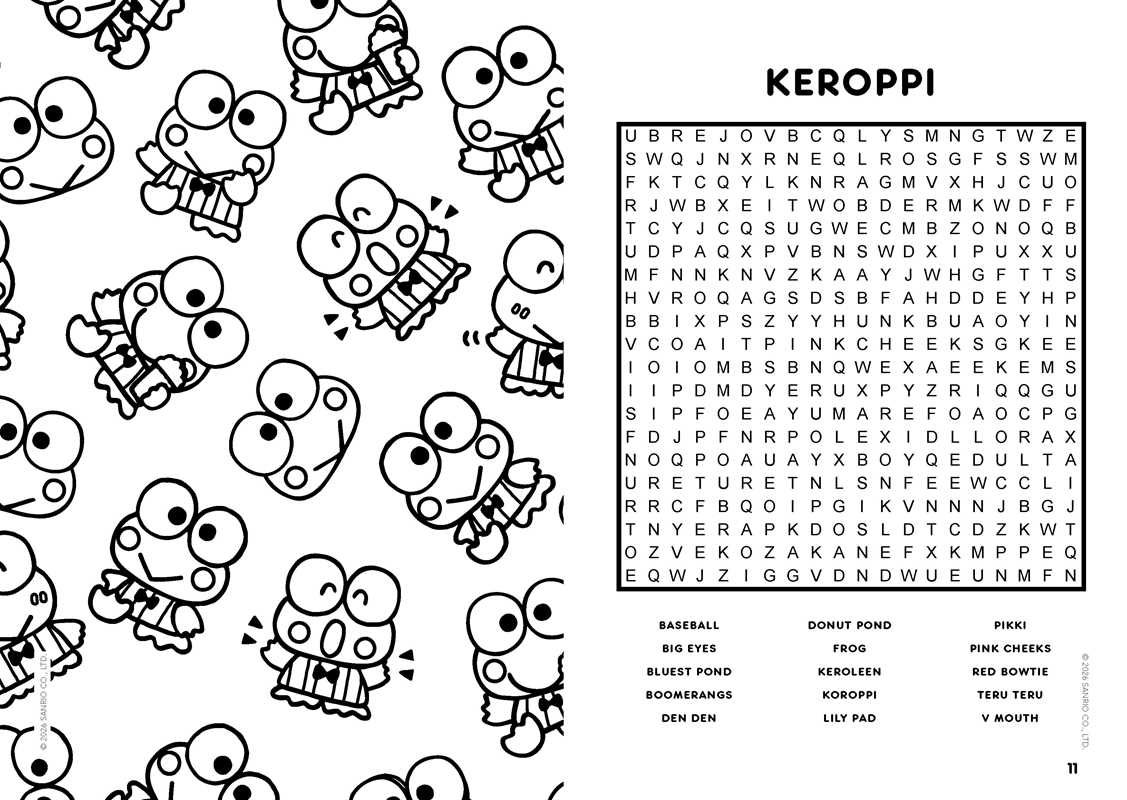 Hello Kitty and Friends Word Search and Coloring Book by Editors of Thunder Bay Press