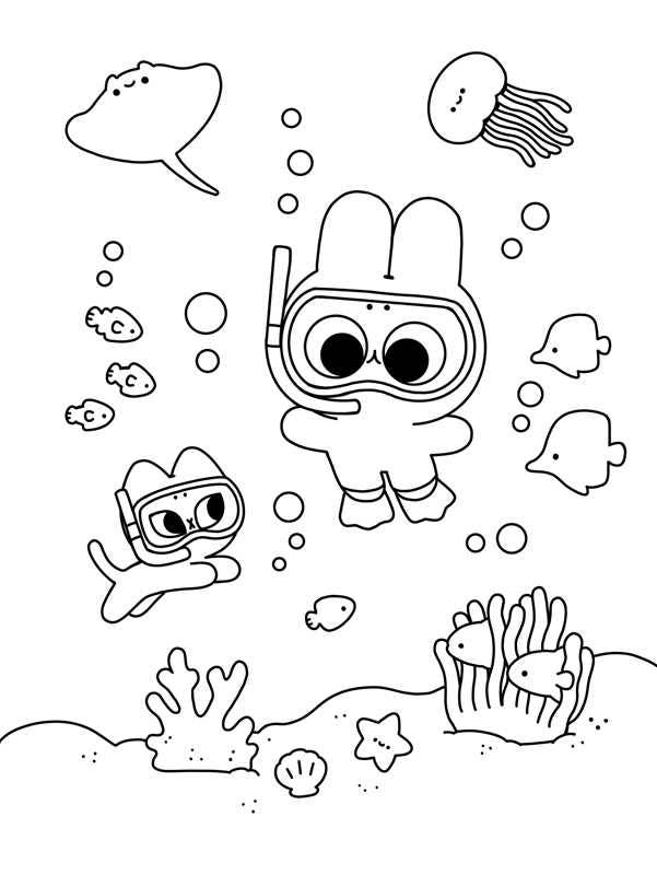 Official Pocket Peaches Coloring Book by Dora  Wang