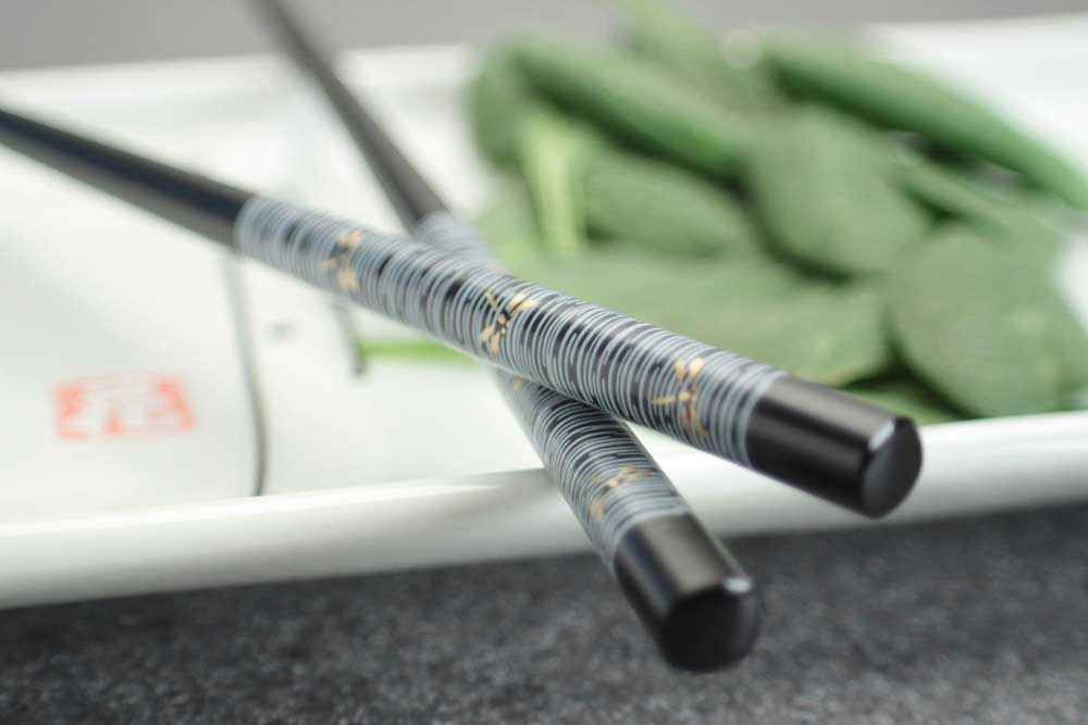 Dragonflies Black Japanese Style Chopsticks