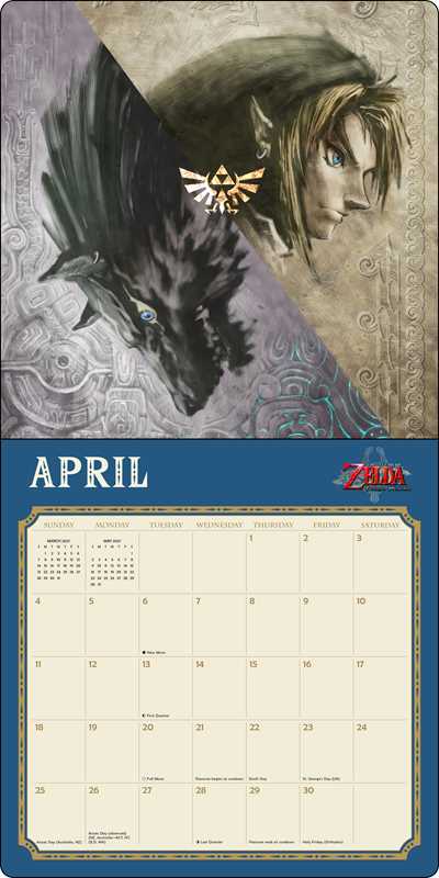 Legend of Zelda 2027 Wall Calendar by Nintendo
