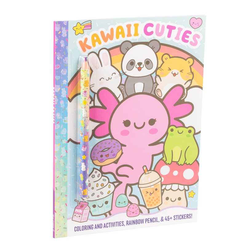 Kawaii Cuties: Coloring Book with Rainbow Pencil by Delaney Foerster